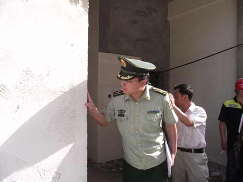 安徽省消防總隊到Y(jié)T保溫現(xiàn)場檢收贊揚YT保溫材料